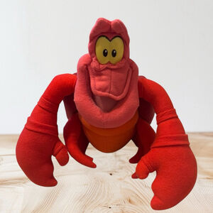 Vintage Disney Sebastian Crab Plush Toy 9 Inches
